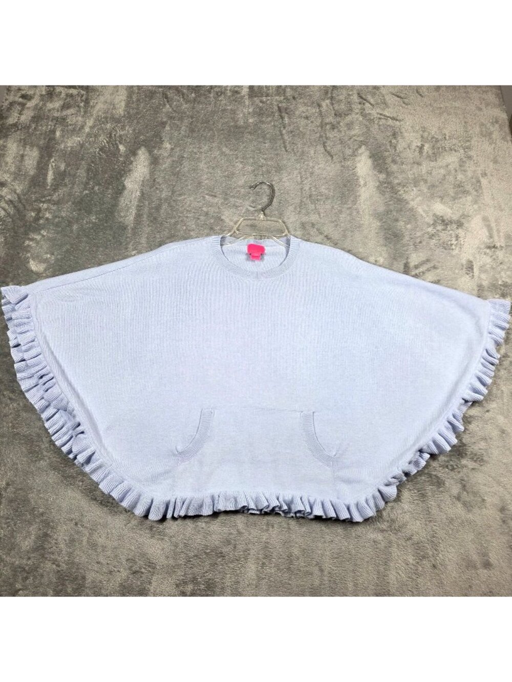 Lilly Pulitzer Hani Poncho Girl XL 12-14 True Crew Blue Pullover Preppy Beach
